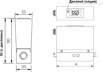 Габариты DMW-A..., DMW-B*0..., DMW-B*1..., DMW-B*2... 