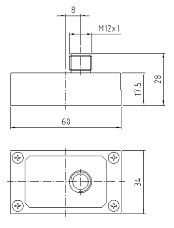 Габаритные размеры DUK-...S30x; DUK-...F3x0; DUK-...L3x3