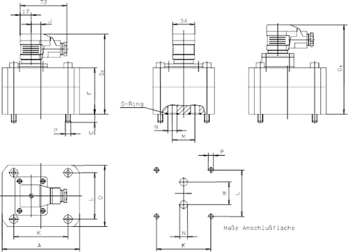 Габариты DZR-1, DZR-2, DZR-3, DZR-4 без соединительной планки