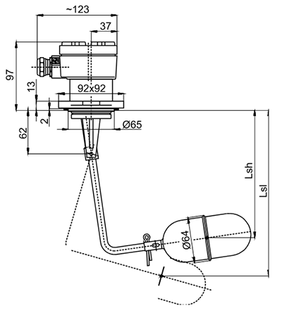 L arm, установка сверху